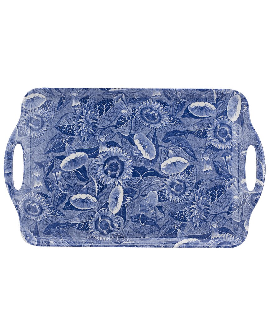 Pimpernel Blue Room Sunflower Large Melamine Handled Tray In Blue