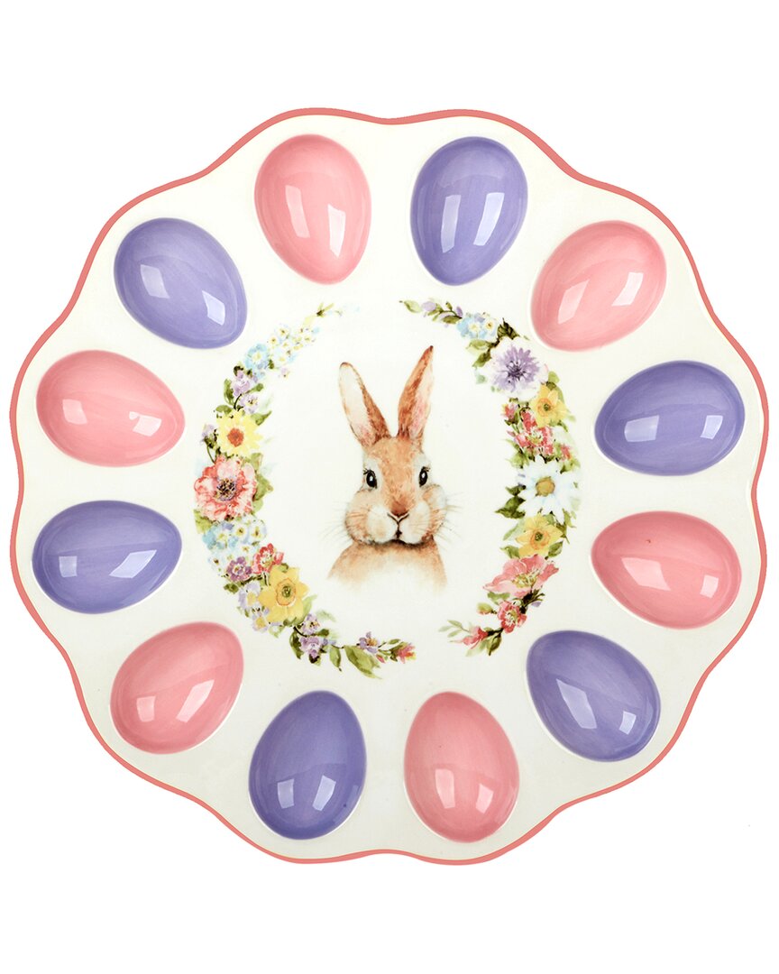 Shop Certified International Easter Garden 3d Deviled Egg Plate In Multicolor