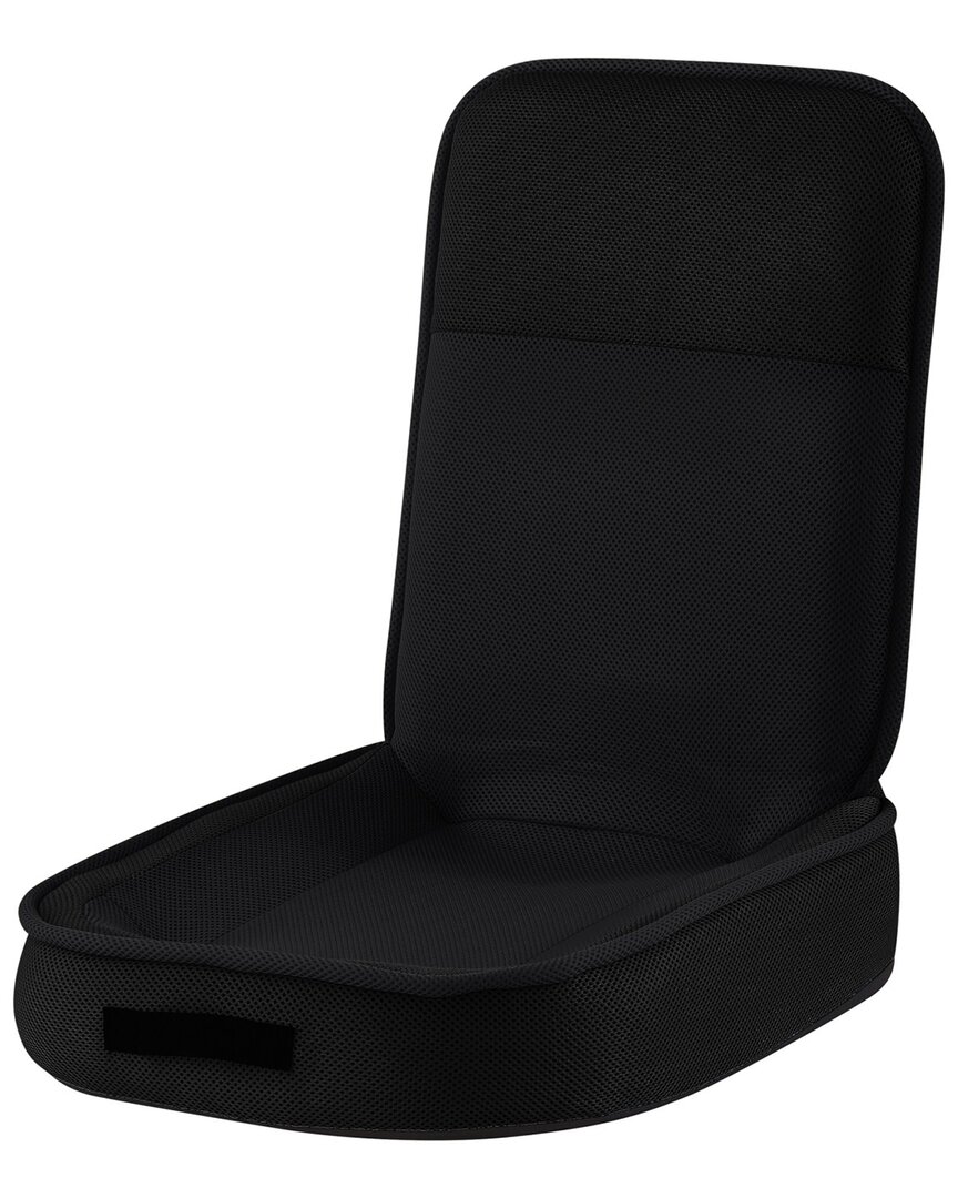 Loungie Olga Foldable Mesh Floor Chair In Black