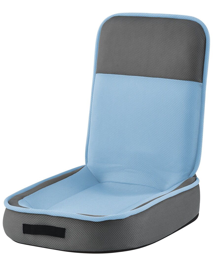 Loungie Olga Foldable Mesh Floor Chair In Blue