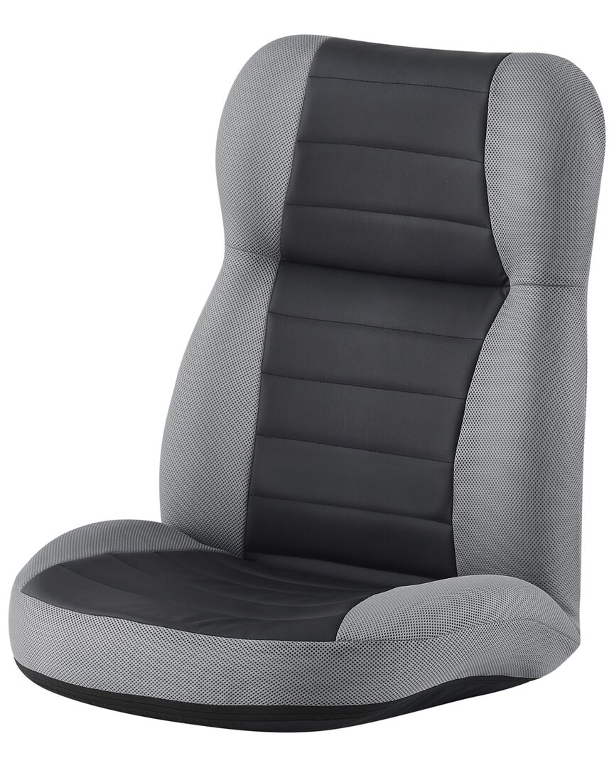 Loungie Snow Adjustable Back Recliner/floor Chair In Grey