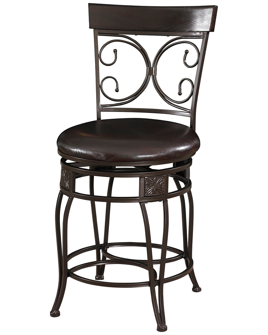 Powell Reed Big And Tall Back To Back Scroll Counter Stool