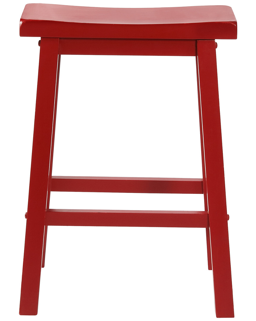 Powell Jemma Red Saddle Counter Stool