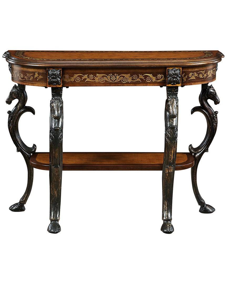 Powell Bailey Floral Demilune Console Table
