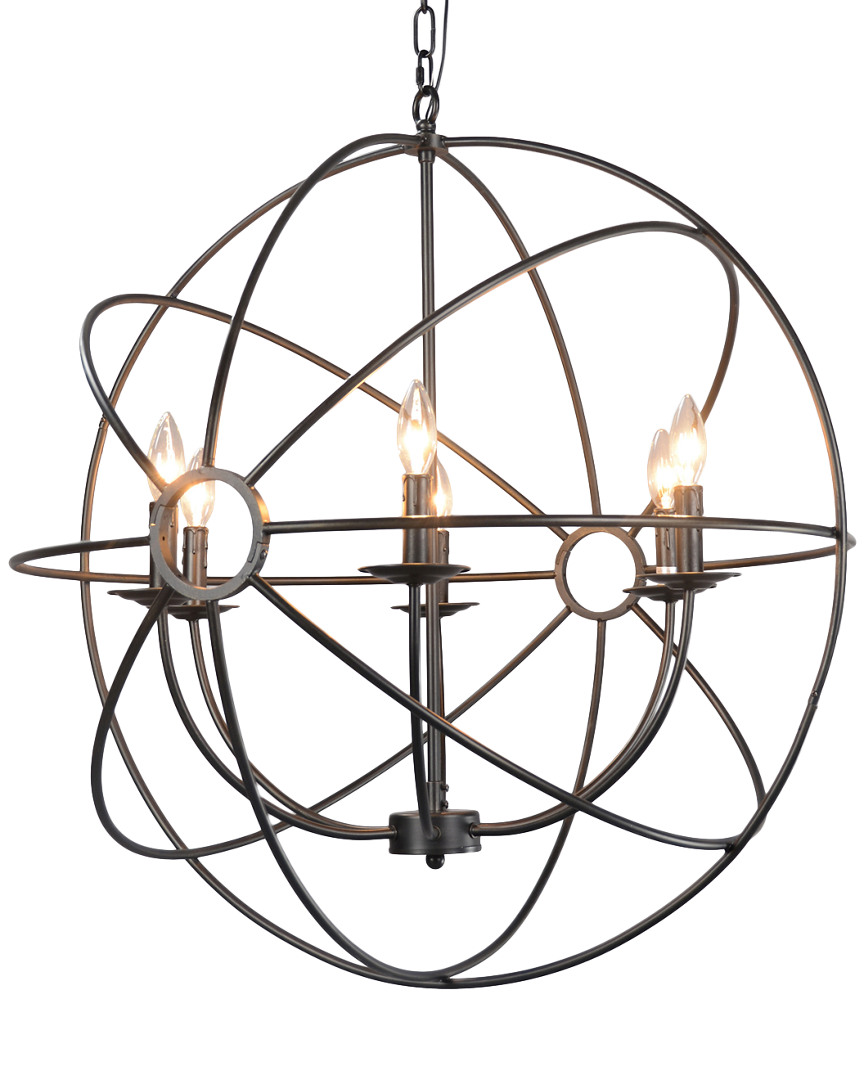 Shop Classic Home Kosas Home Voltaire 6-light Black Chandelier