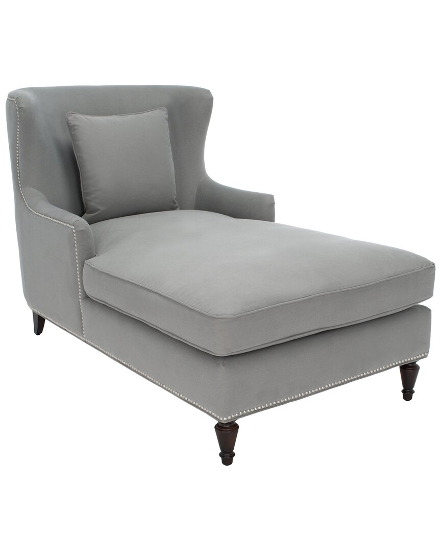 Safavieh Couture Jamie Upholstered Chaise Lounger In Grey