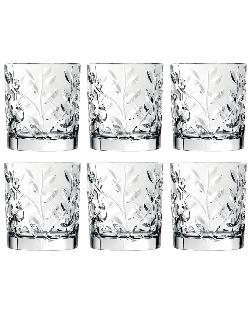 Barski Set Of 6 11oz Double Old Fashioned Glasses In Clear