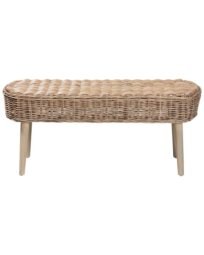 Baxton Studio Raisa Modern Wood Accent Bench