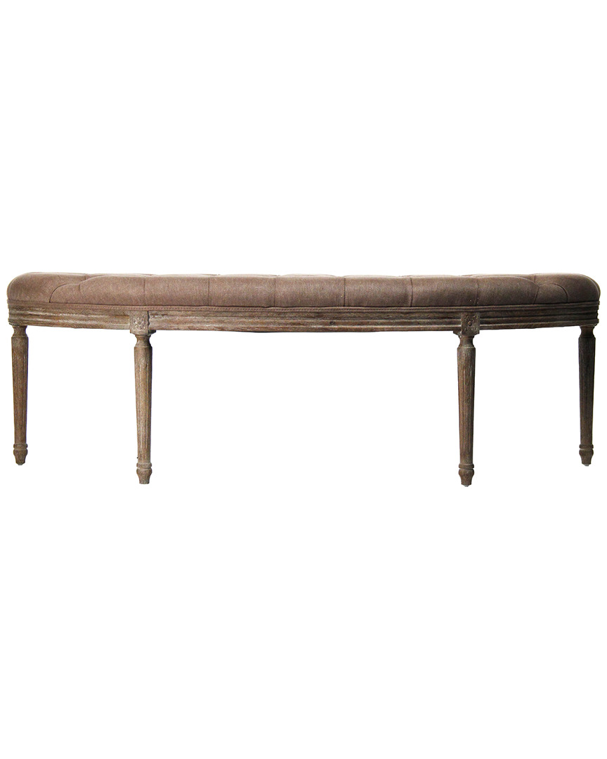 Zentique Louis Curved Bench In Brown