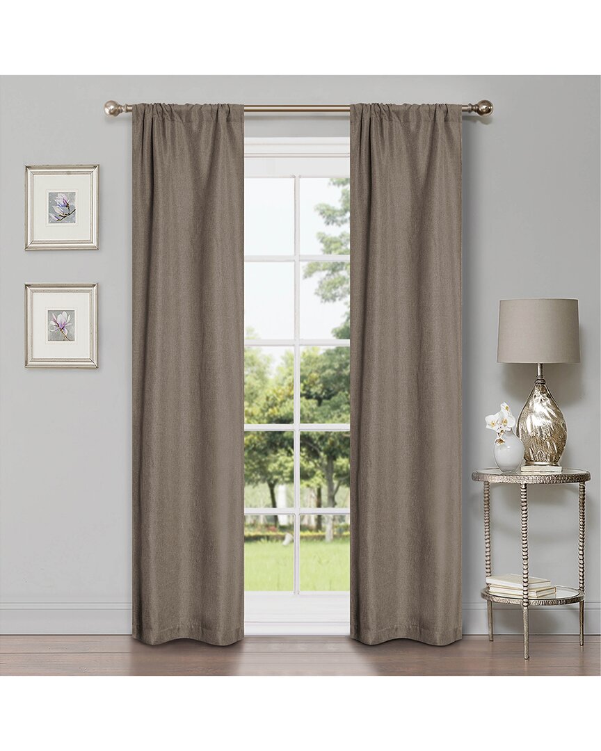 Superior 26x84 Linen-inspired Classic Modern Blackout 2pc Curtain Panel Set In Green