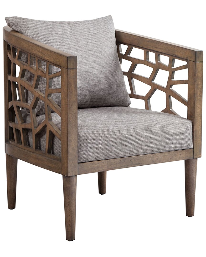 Shop Ink+ivy Crackle Accent Chair In Grey