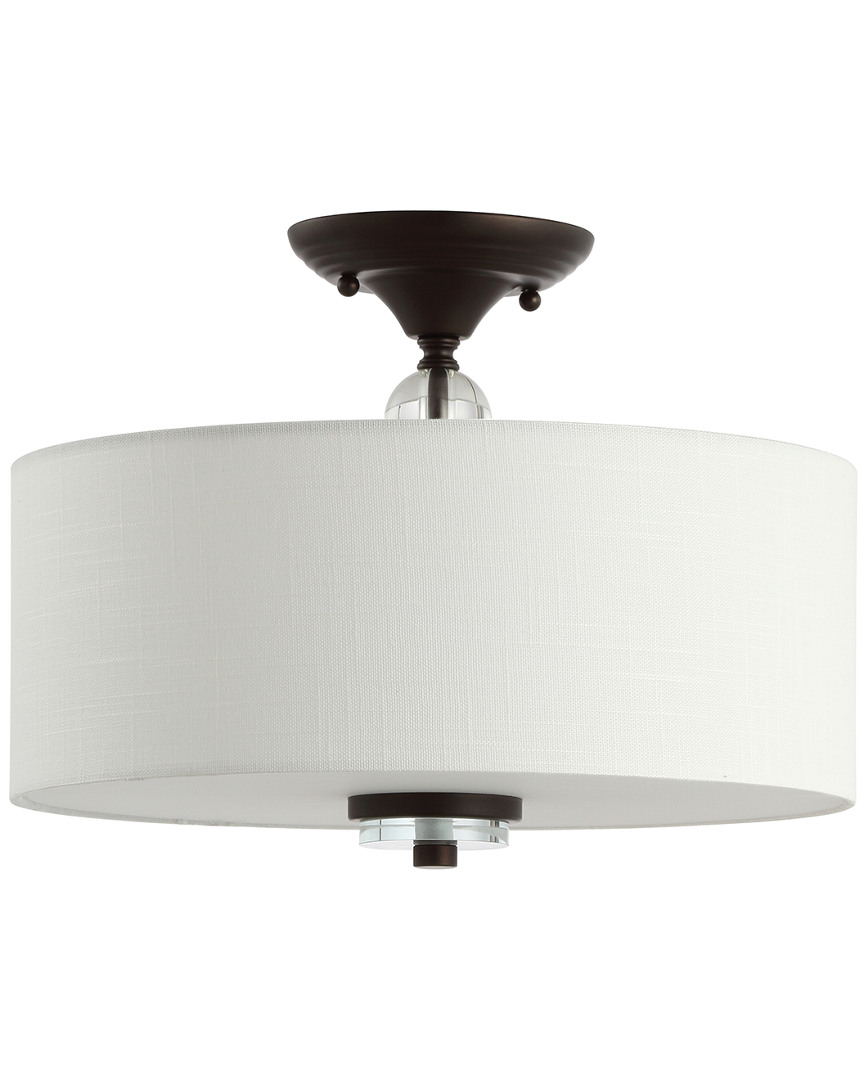 Jonathan Y Marc 15in Metal Crystal Led Semi-flush Mount