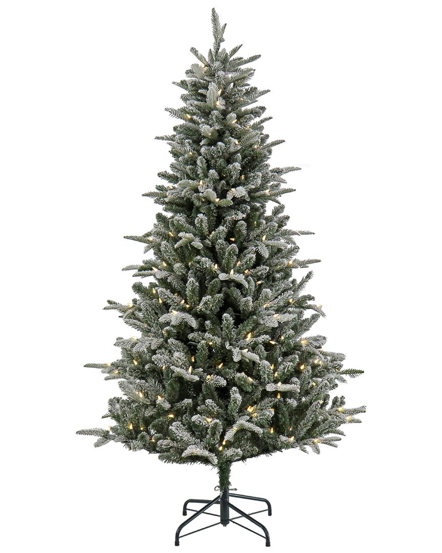 National Tree Company 6ft Pre-lit Snowy Libby Fir Tree With Led Lights In Green