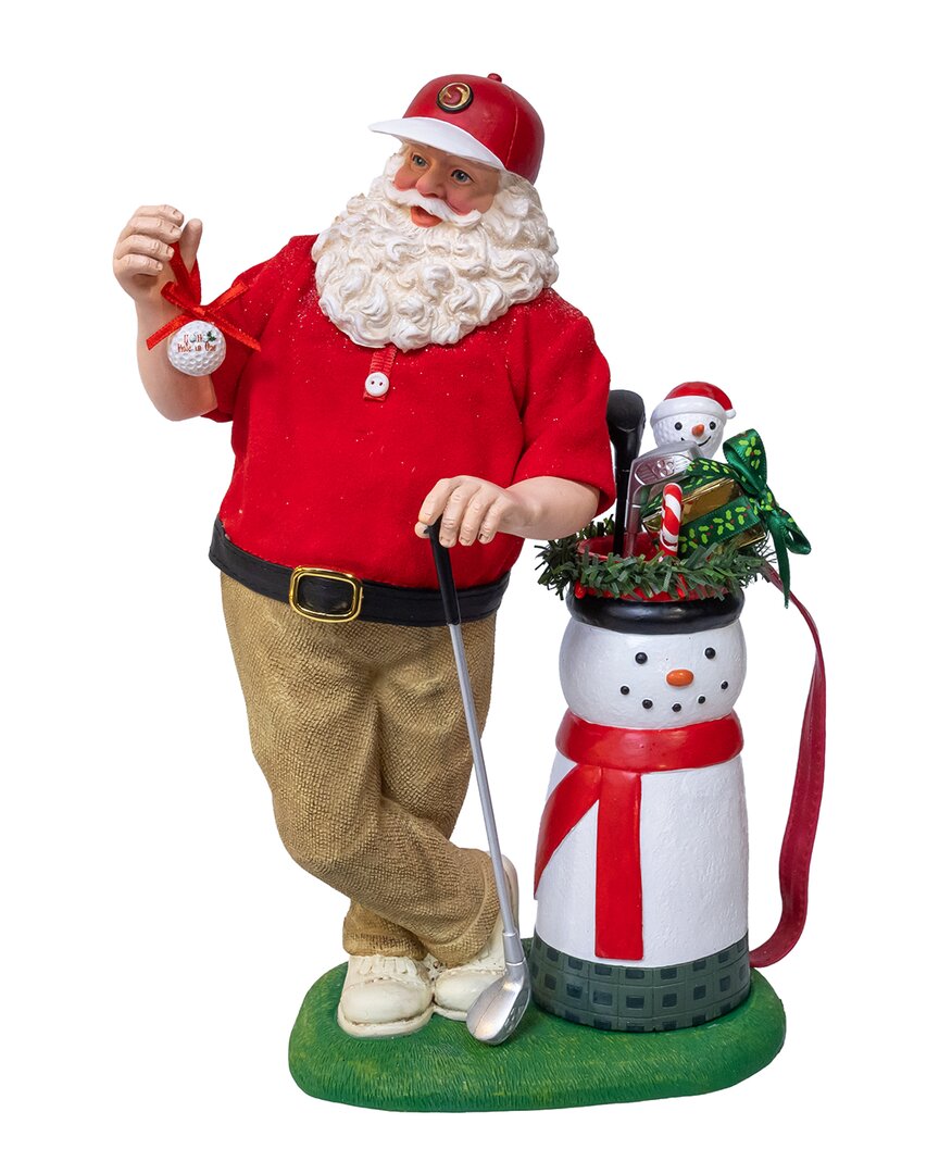 Kurt Adler 10.5in Fabriché Golf Santa In Multi