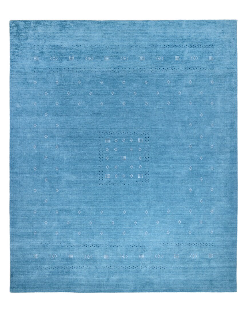 Solo Rugs Simi Bohemian Tribal Hand-loomed Wool-blend Area Rug In Blue