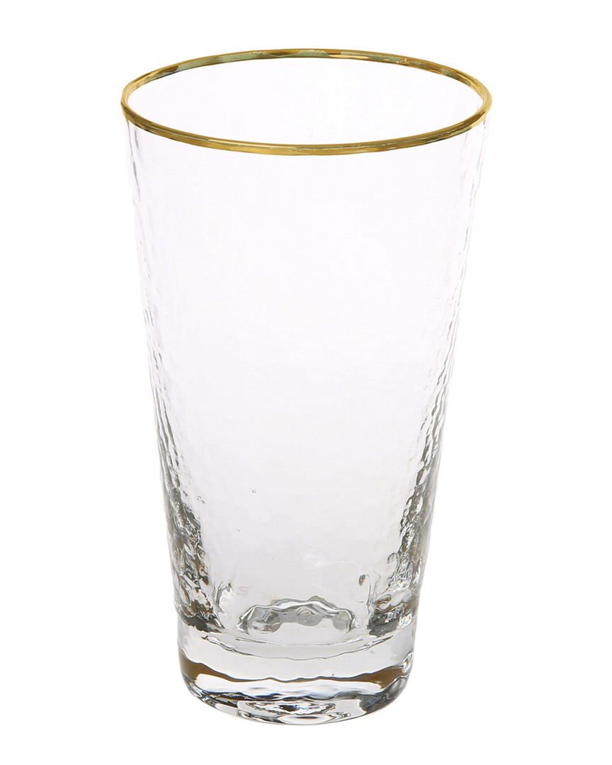 CLASSIC TOUCH CLASSIC TOUCH SET OF 6 TUMBLERS WITH SIMPLE GOLD DESIGN