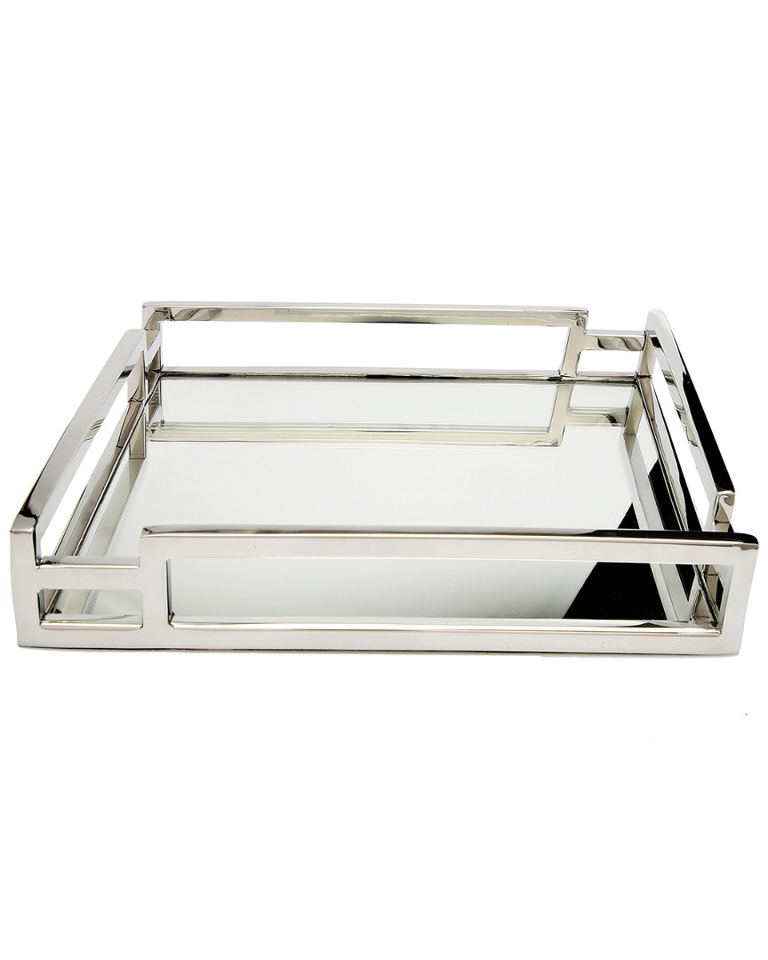 Shop Classic Touch Square Mirror Tray With Layered Loop Design