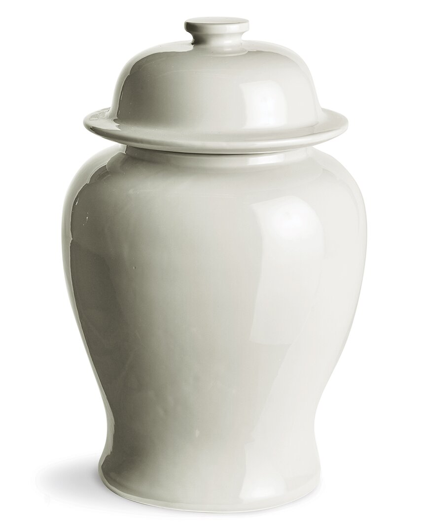 Napa Home & Garden Large Koa Wide Lidded Ginger Jar In White