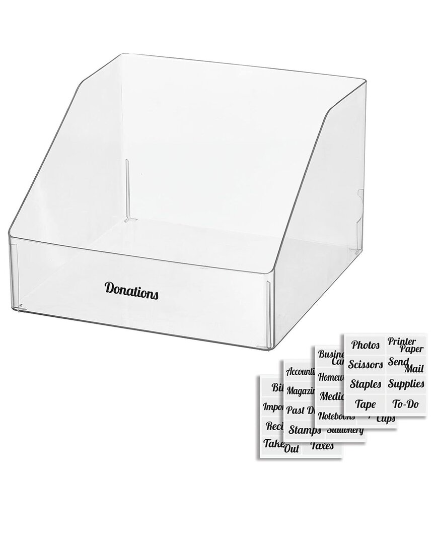 M DESIGN M DESIGN SET OF 2 SLANTED OFFICE BIN WITH LABELS