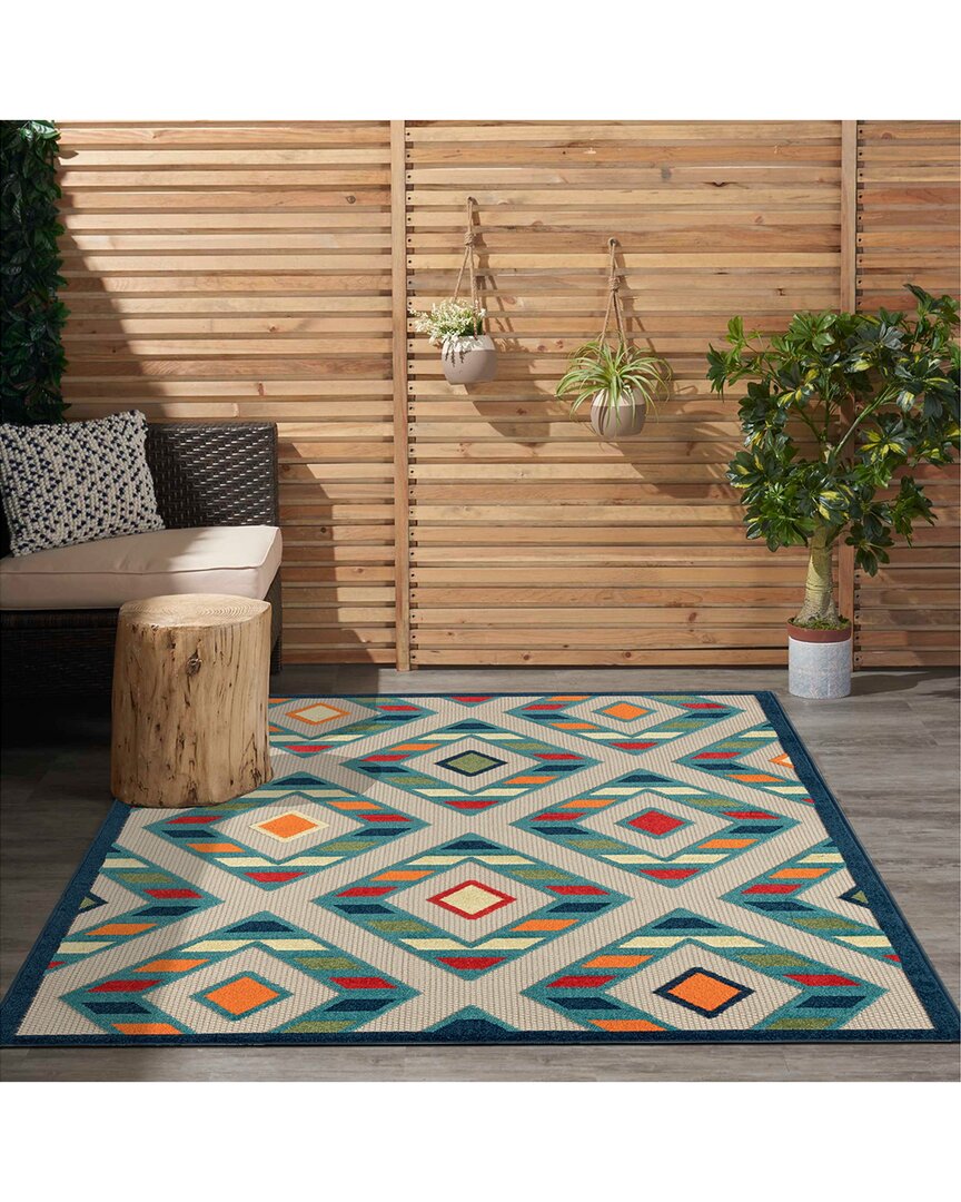 LR HOME DISCONTINUED LR HOME CORAZON STRIPED INDOOR/OUTDOOR AREA RUG 