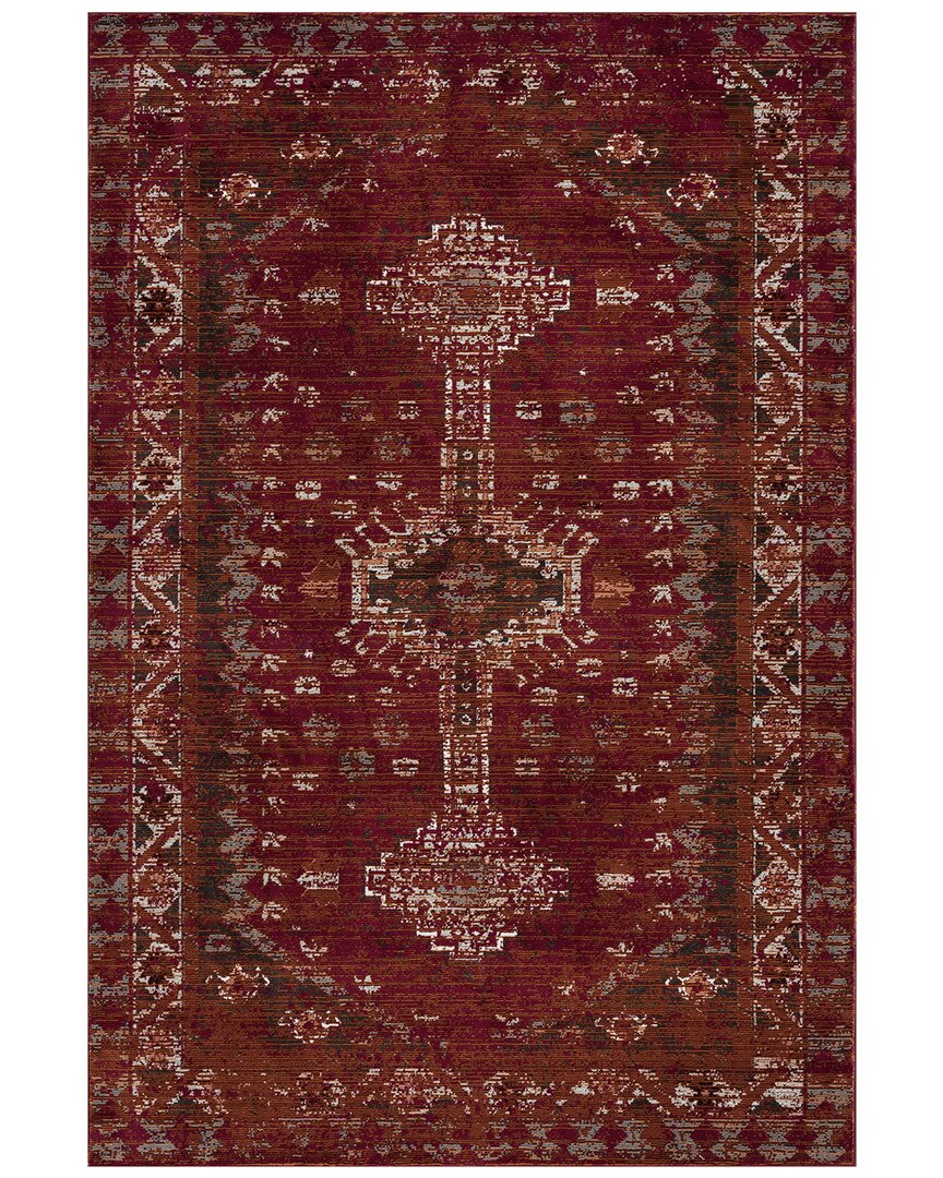 Lr Home Gabriella Worldly Traditions Kingston Qashqai Area Rug In Red
