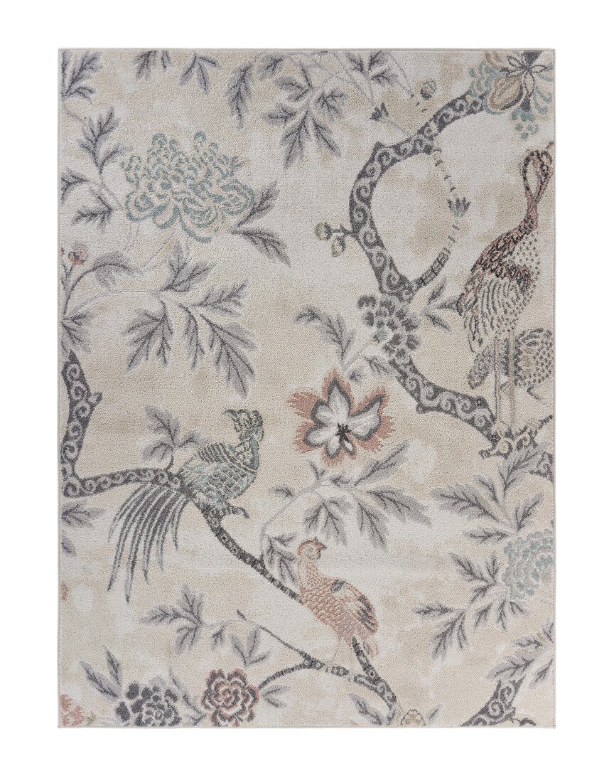 Shop Lr Home Mia Floral Area Rug In Ivory