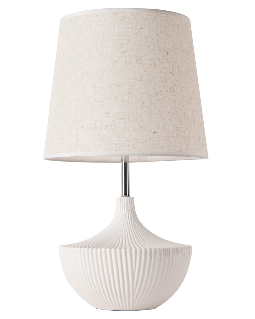 Pasargad Home Regal Jade White Table Lamp In White