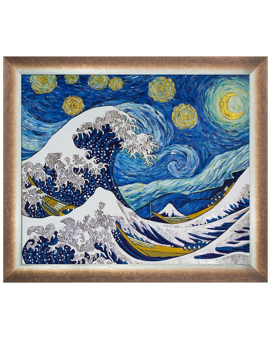La Pastiche Starry Night Wave Canvas Art Print In Multicolor