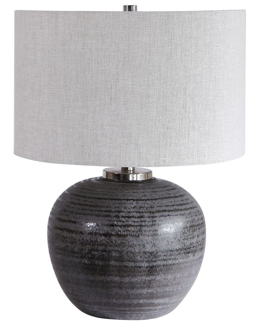 Uttermost Mikkel 21.75in Table Lamp In Charcoal