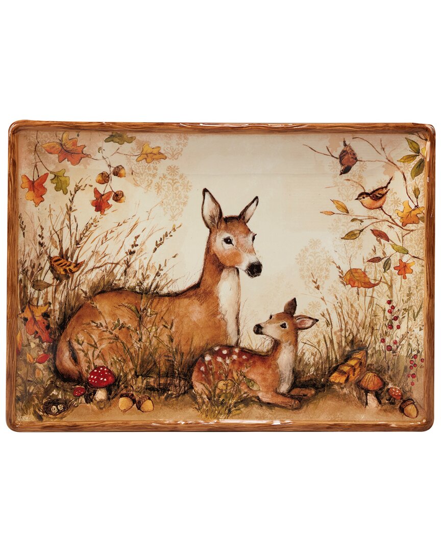 Certified International Pine Forest Rectangular Platter