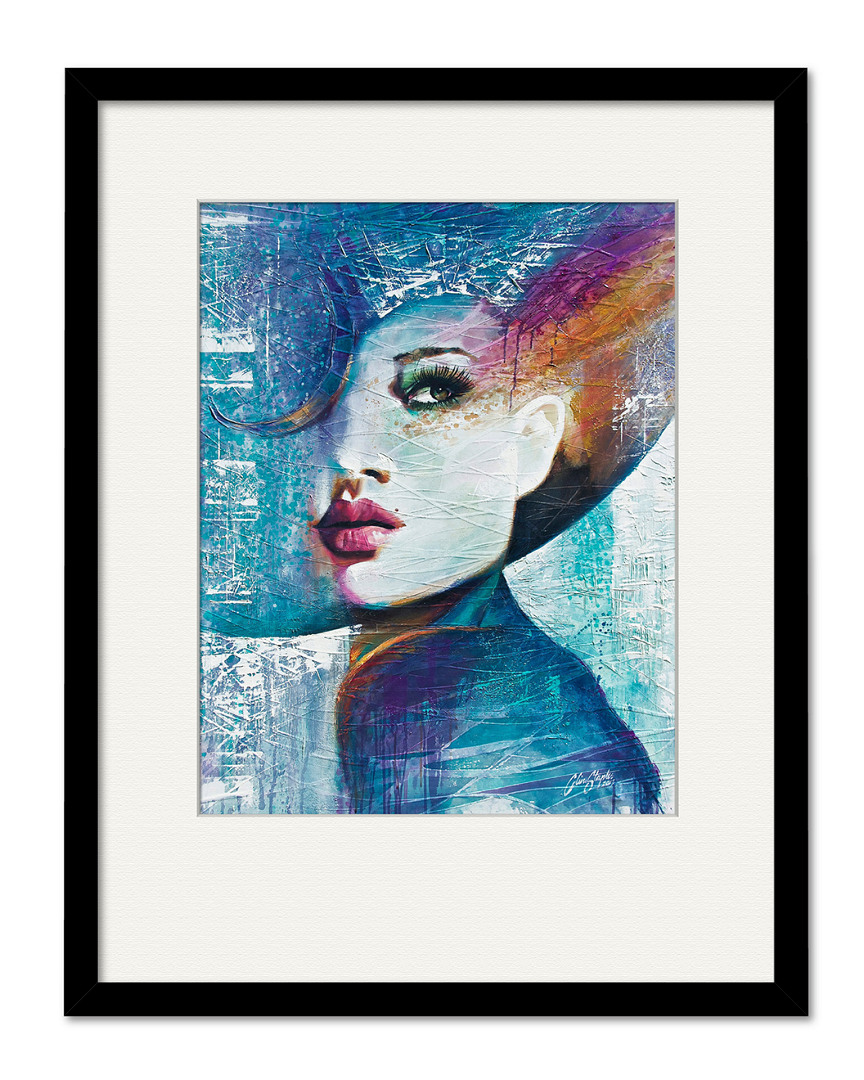 Courtside Market Wall Decor Girl In Blue Gallery Collection Framed Art