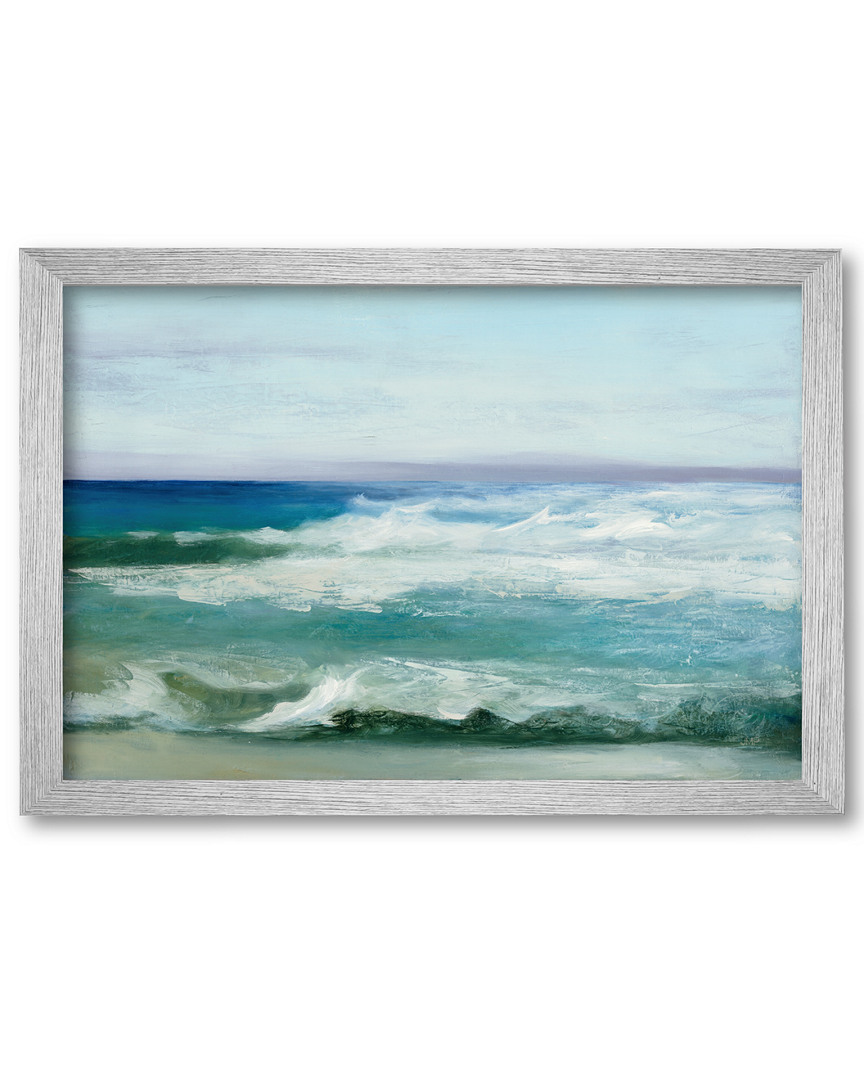Courtside Market Wall Decor Azure Ocean Gallery Framed Stretched Canvas Wall Art