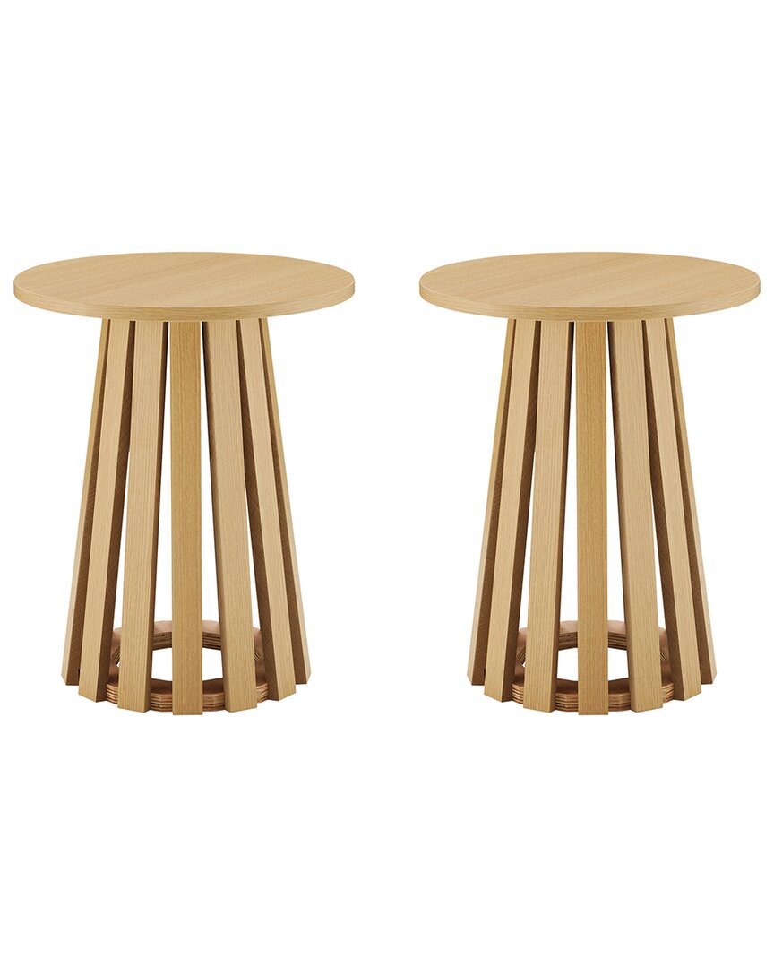Manhattan Comfort Modern Layla End Table In Brown