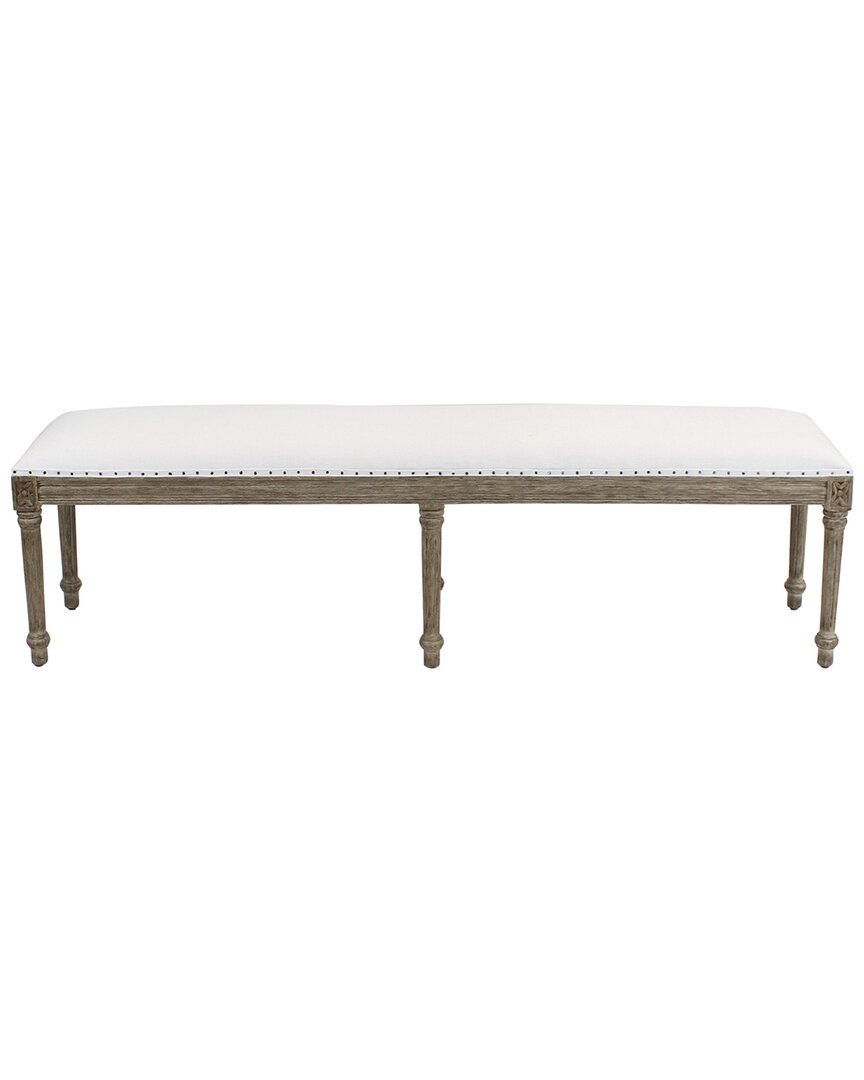 Peninsula Home Collection 65in French Bench In White