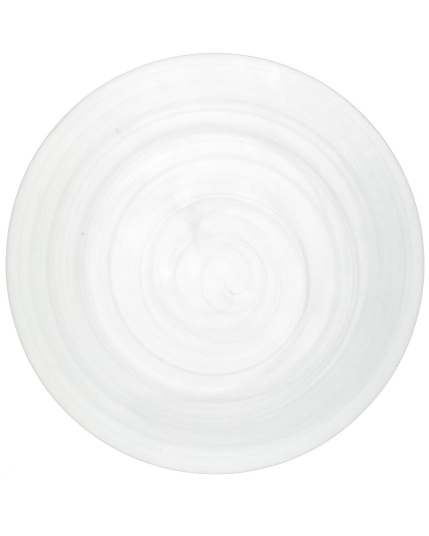 Shop Fortessa Set Of 4 La Jolla Glass White Dinner Plates