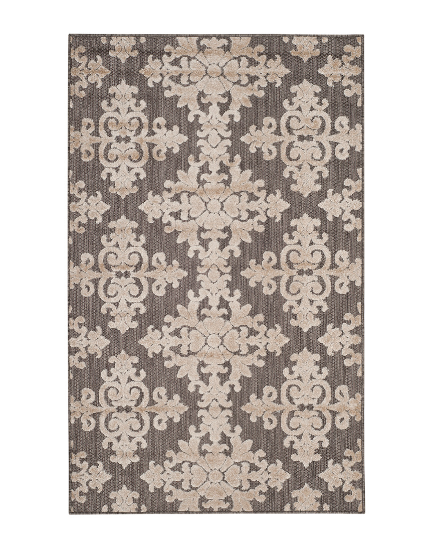 Safavieh Discontinued  Cottage Indoor/outdoor Rug In Taupe