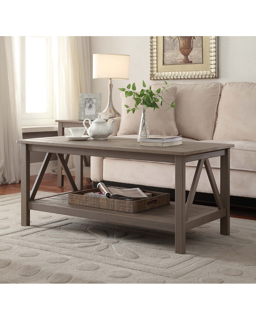 Linon Candler Driftwood Coffee Table