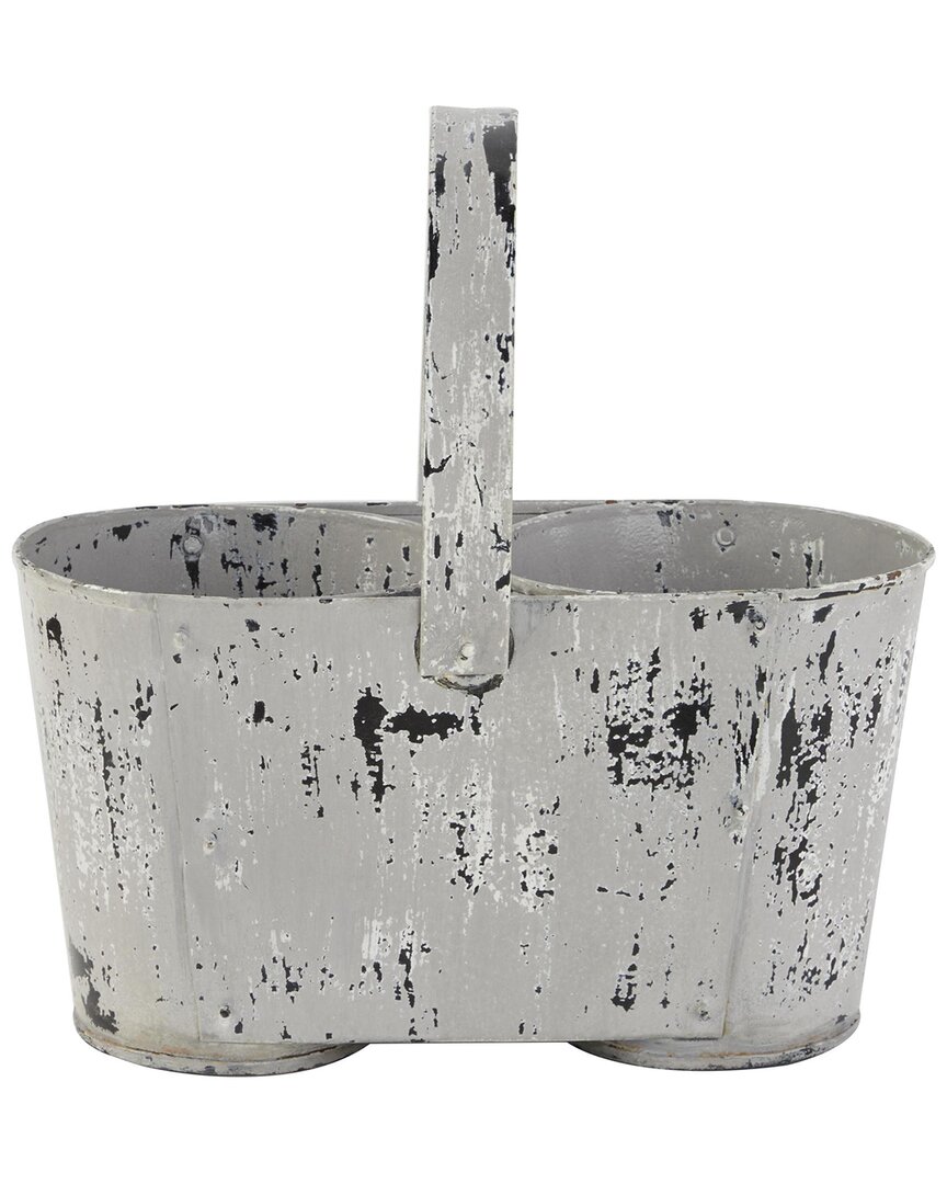 Peyton Lane Iron Vintage Planter In Gray