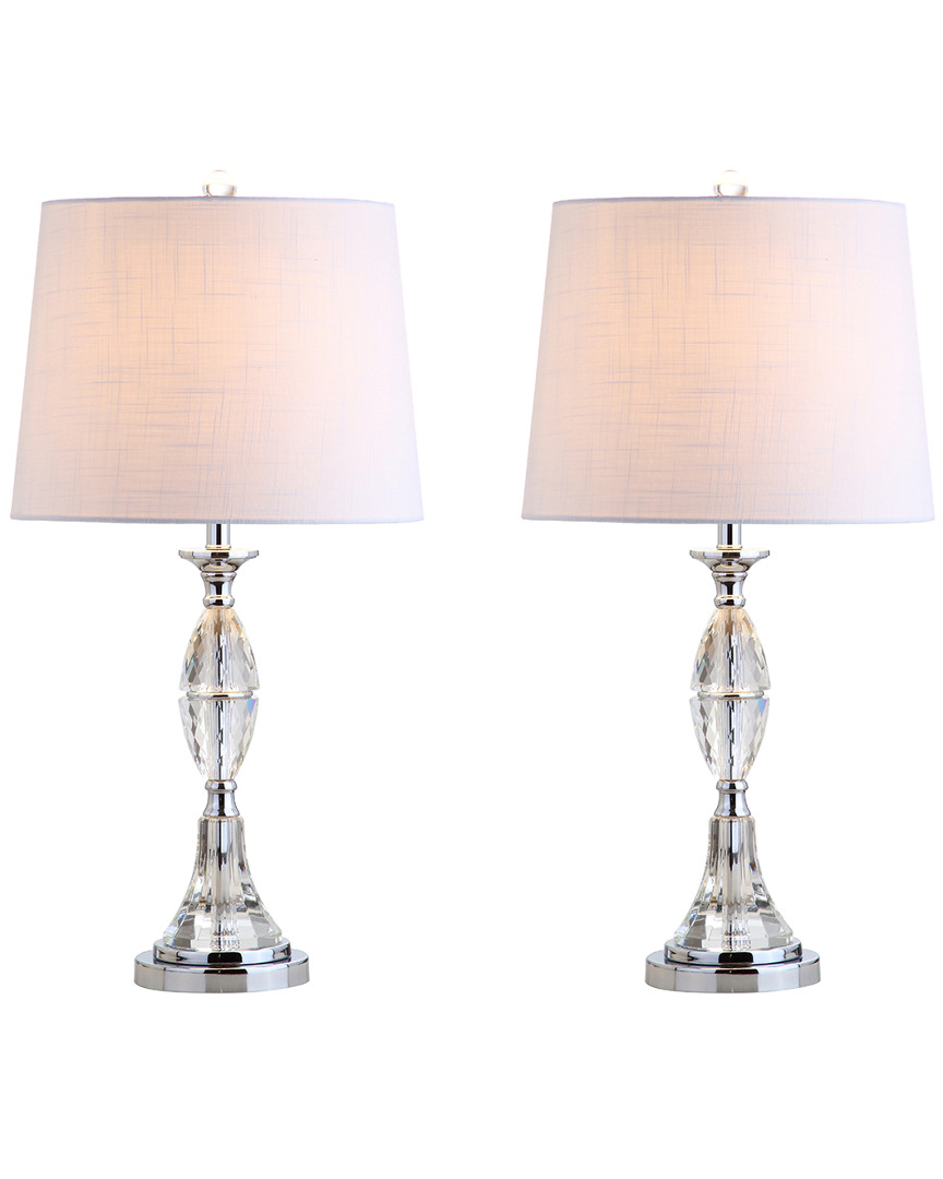 JONATHAN Y JONATHAN Y DESIGNS SET OF 2 REID 25.5IN CRYSTAL TABLE LAMPS