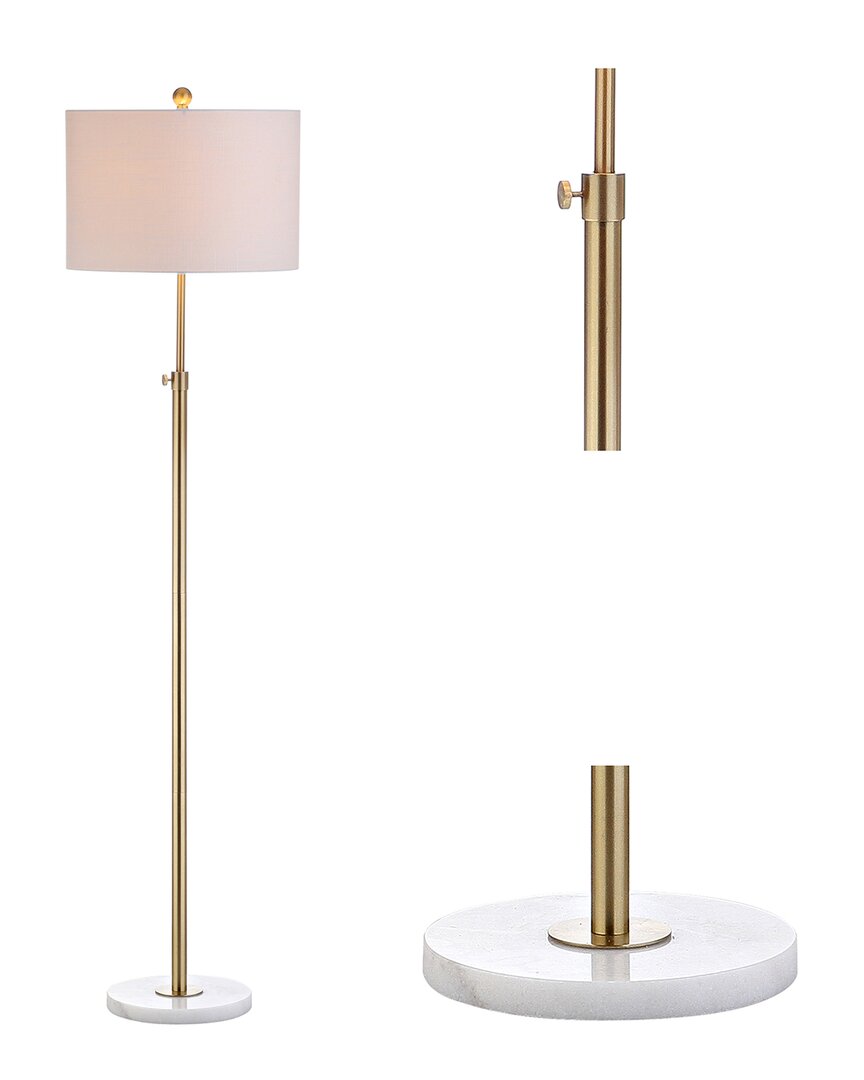 Jonathan Y Designs 65in Adjustable Metal & Marble Floor Lamp