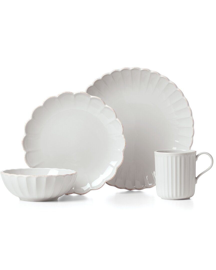 Shop Lenox French Perle Scallop 4pc Place Setting In White