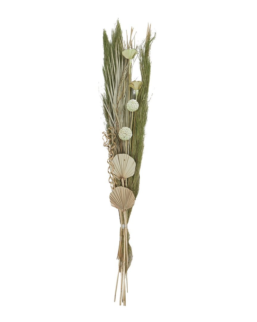 Peyton Lane Pampas Grass Green Dried Plant Handmade Tall Assorted Bouquet Natural Foliage In Green