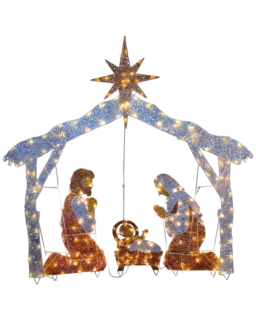 National Tree Company 55 Crystal Splendor Nativity Set
