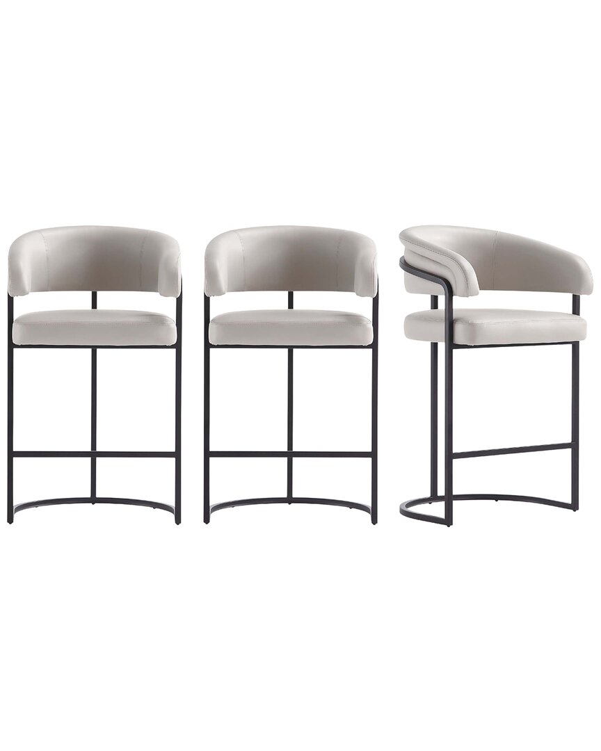MANHATTAN COMFORT MANHATTAN COMFORT SET OF 3 AUGUSTA COUNTER STOOLS