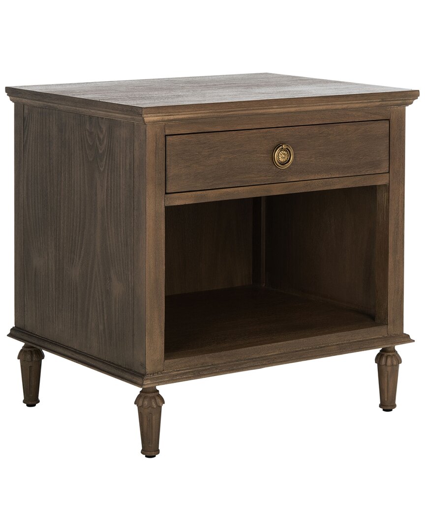 Safavieh Couture Lisabet 1 Drawer Wood Nightstand In Brown