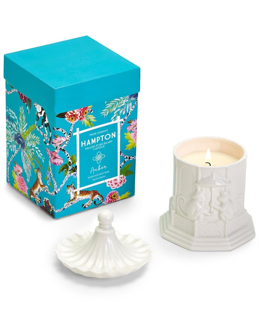 Two's Company Pagoda Scented Candle In Gift Box In Multicolor