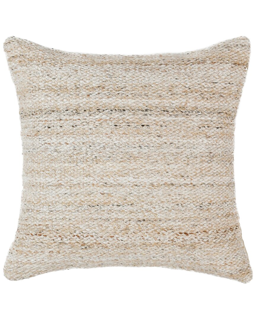 Classic Home Hand-woven Dimensional Texture Stella Throw Pillow In Sand