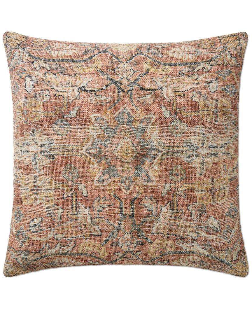 Loloi 22in X 22in Cover With Down Pillow In Red