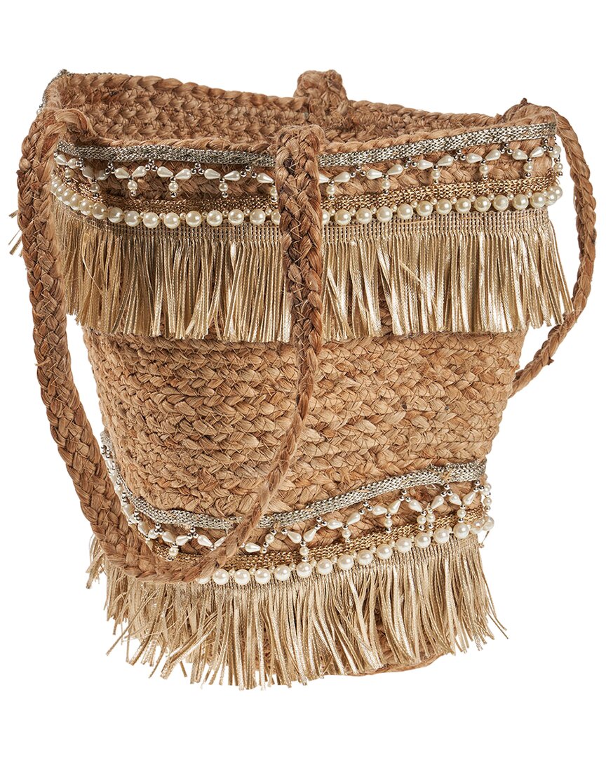 Lr Home Annie Gold 12 High Basket In Brown