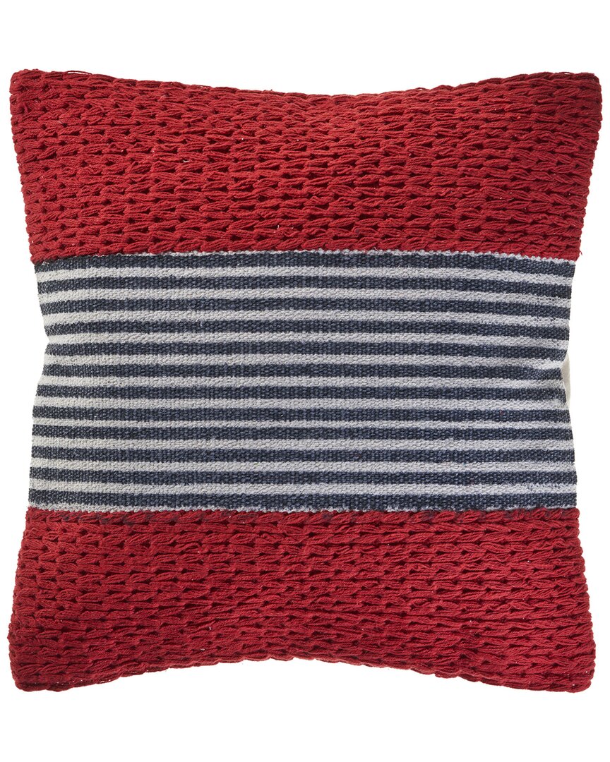 Lr Home Celeste Nautical Striped Throw Pillow In Red